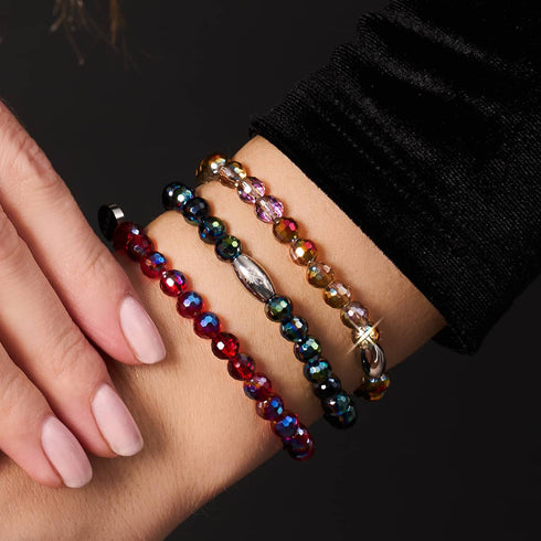 Garnet | Faceted Prisma Bracelet